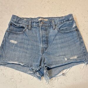 Levi's Distressed Denim Cutoff Shorts